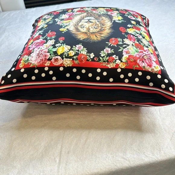 DOLCE & GABBANA FOR DJ KHALED NEW NWT LION FLORAL DOT ACCENT THROW PILLOW - Picture 9 of 13